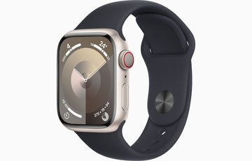 Apple Watch Series 8 Starlight Aluminium Case - Midnight Sports Band